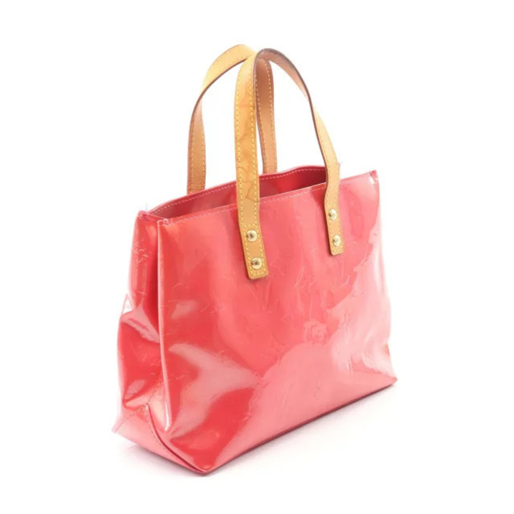 Louis Vuitton Framboise Leather Vernis Monogram Handbag Lead Pink Bag